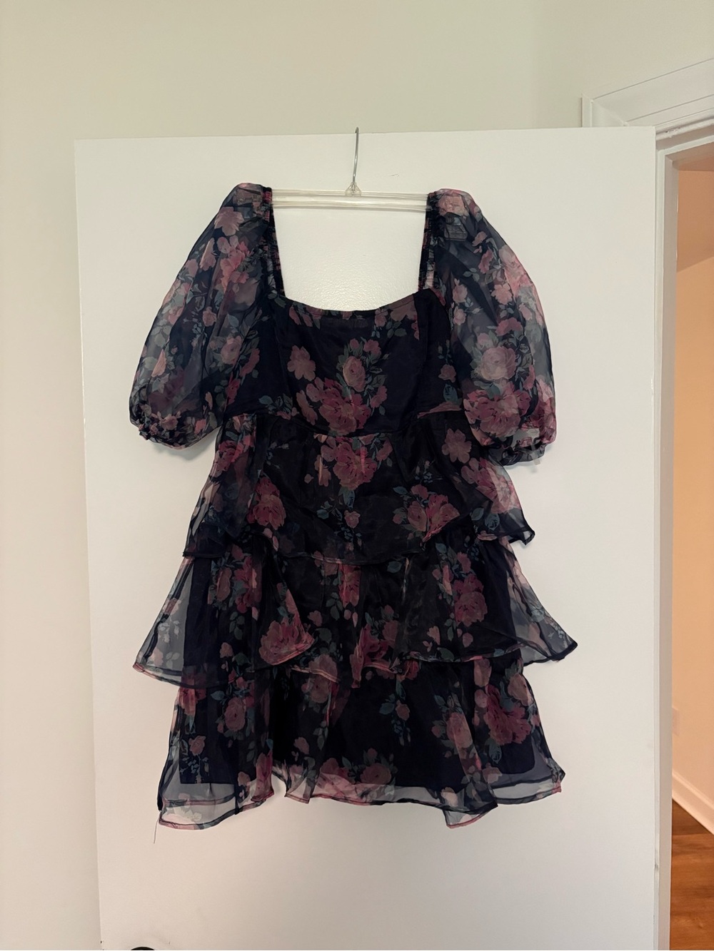 Altar’d State Coquette Babydoll Puff Sleeve Floral Mini Dress